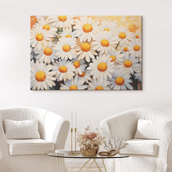 Group of white and yellow flowers