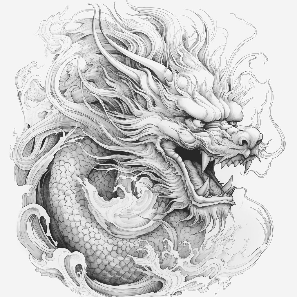 Dragon with a dragon head Dragon with a dragon head