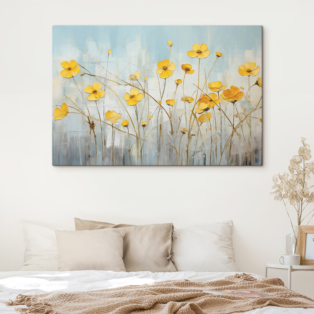 Painting of yellow flowers Painting of yellow flowers