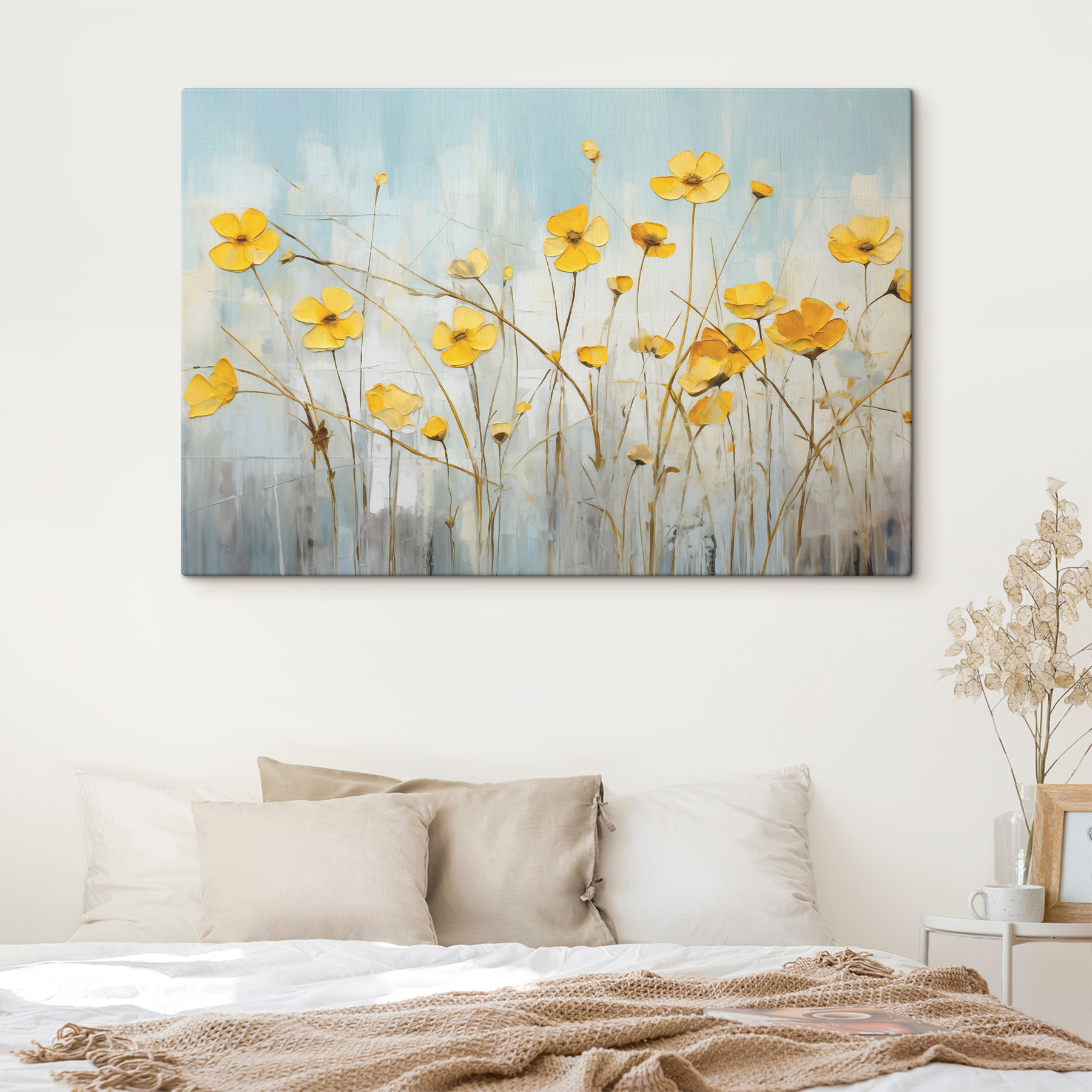Painting of yellow flowers Painting of yellow flowers