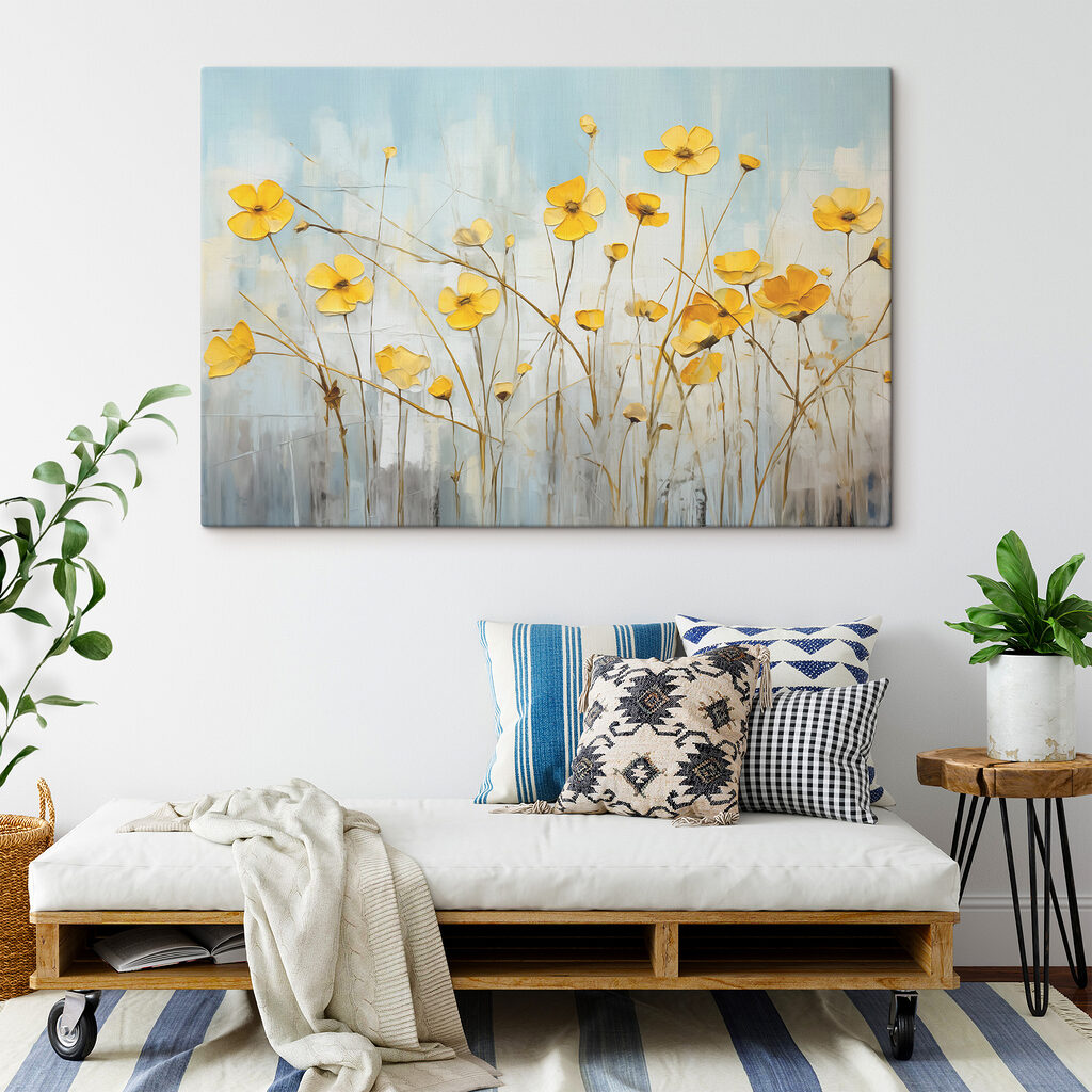 Painting of yellow flowers Painting of yellow flowers