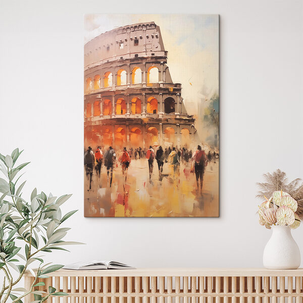 Quadri Un gruppo di persone che cammina davanti a un grande edificio (COD: s39825) Quadri Quadri Un gruppo di persone che cammina davanti a un grande edificio (COD: s39825)