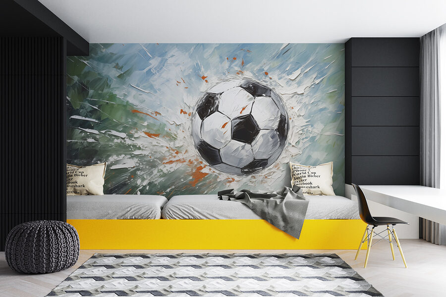Pittura di un pallone da calcio Pittura di un pallone da calcio
