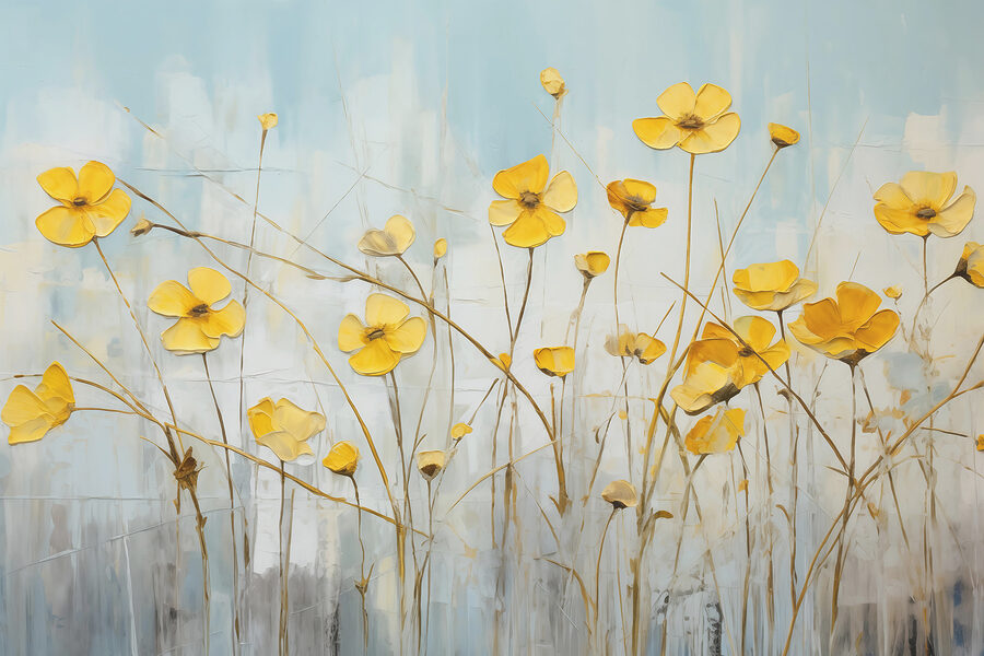 Pittura di fiori gialli