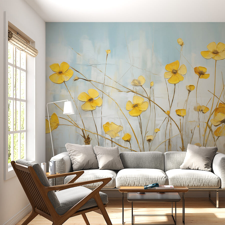 Pittura di fiori gialli