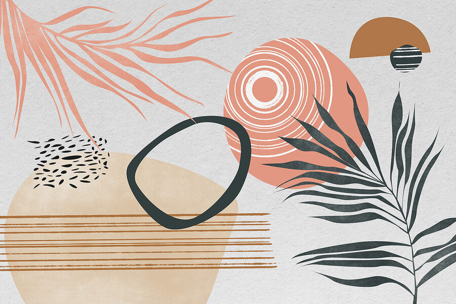 Opera d'arte con forme e colori diversi