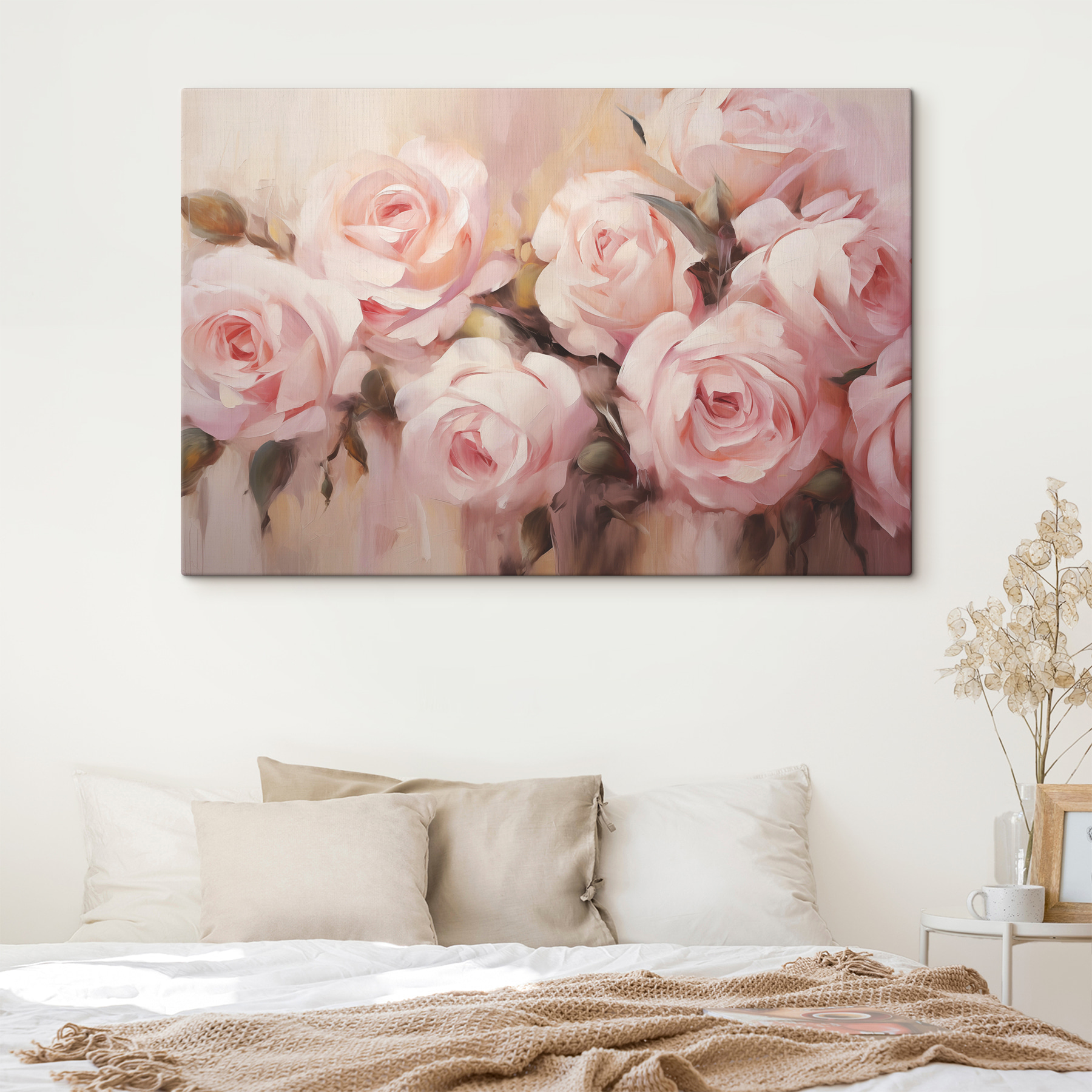 Painting of pink roses Painting of pink roses