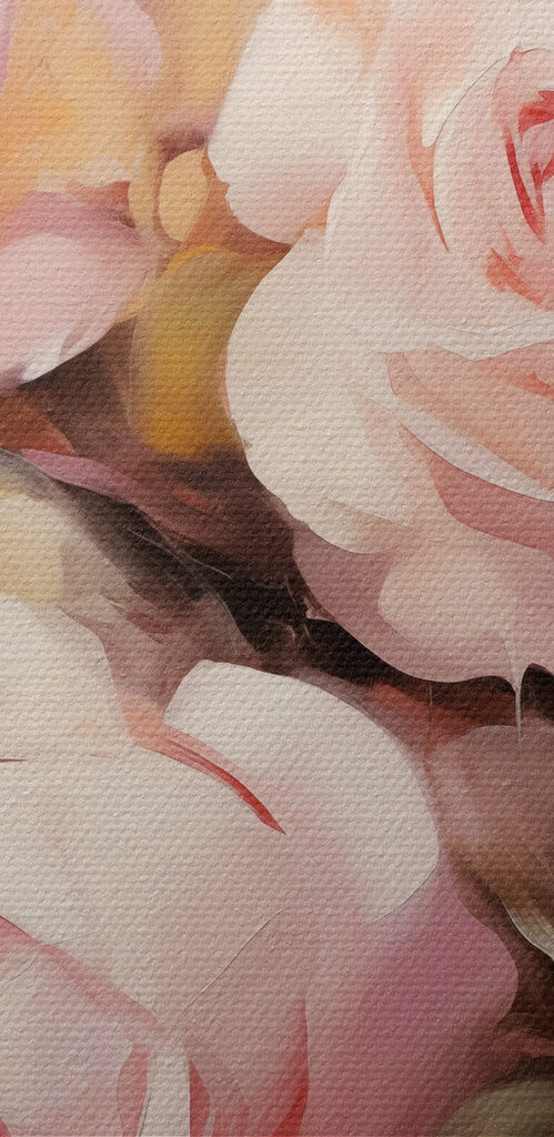 Painting of pink roses Painting of pink roses