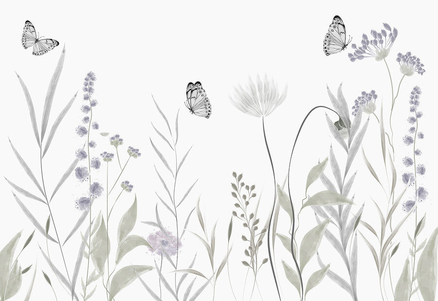 Farfalle in volo sui fiori