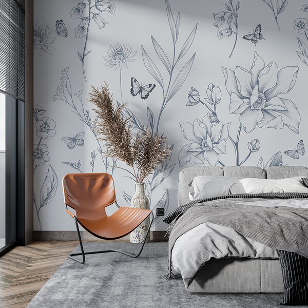 Disegno di fiori e farfalle Disegno di fiori e farfalle