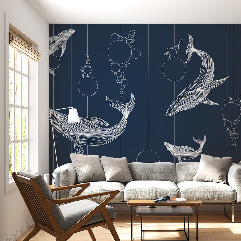 Group of whales and bubbles Group of whales and bubbles