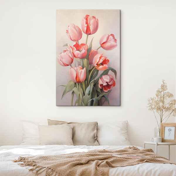Quadri Dipinto di tulipani rosa (COD: s39832) Quadri Quadri Dipinto di tulipani rosa (COD: s39832)