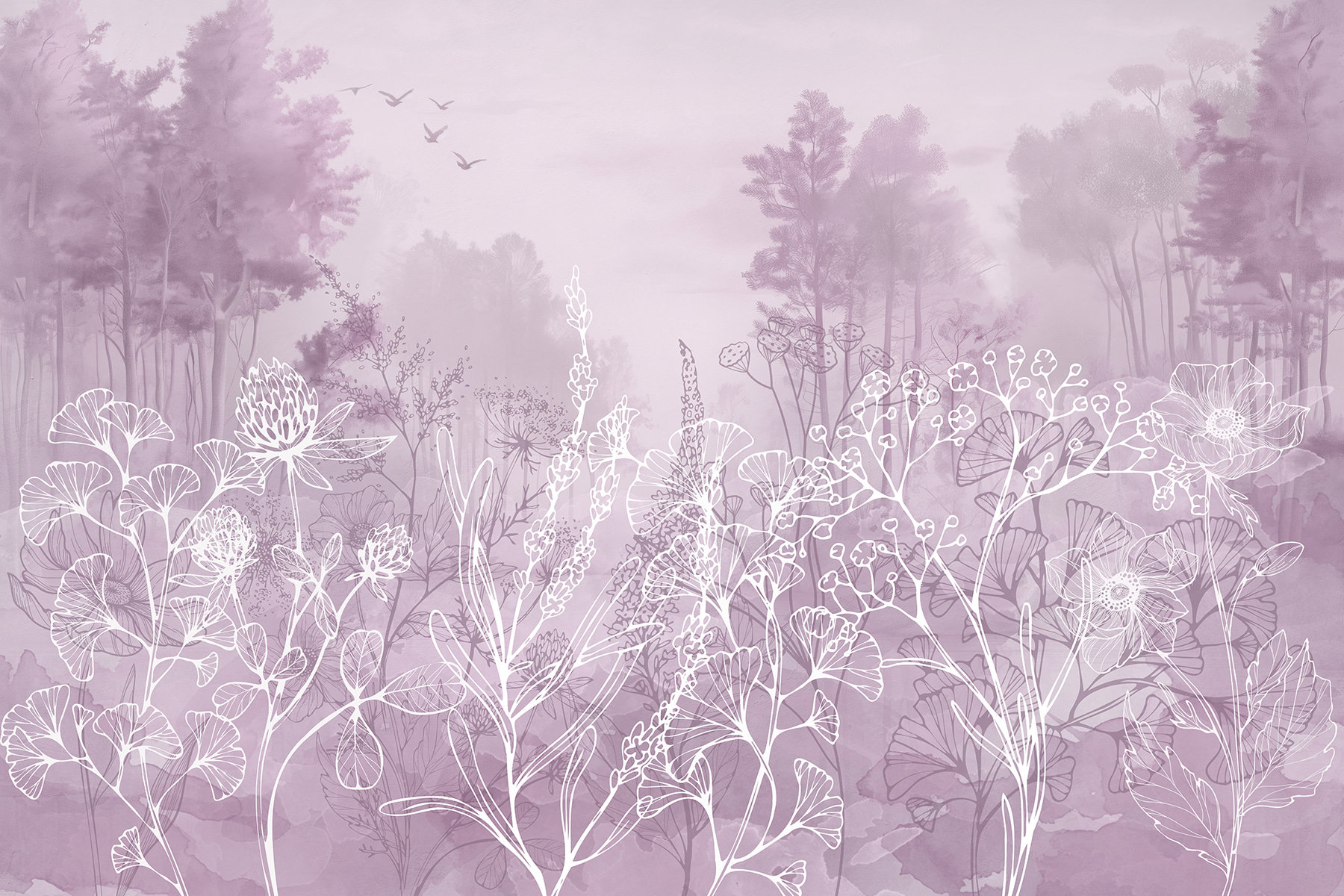 Drawing of a forest
