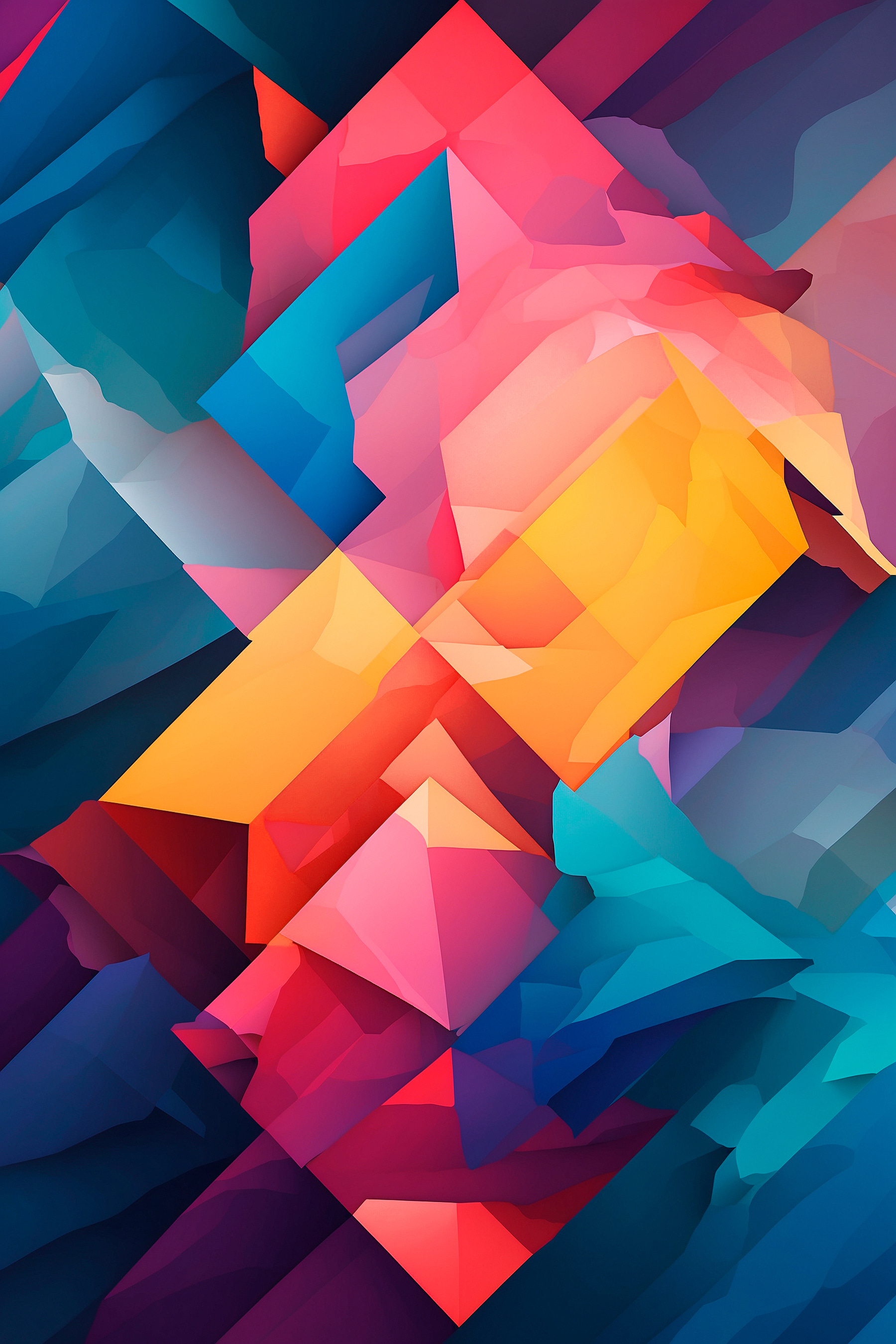 Colorful background with many triangles