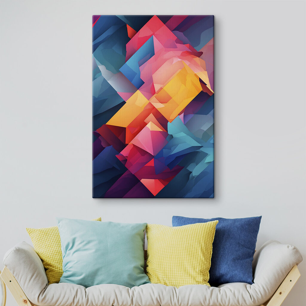 Colorful background with many triangles