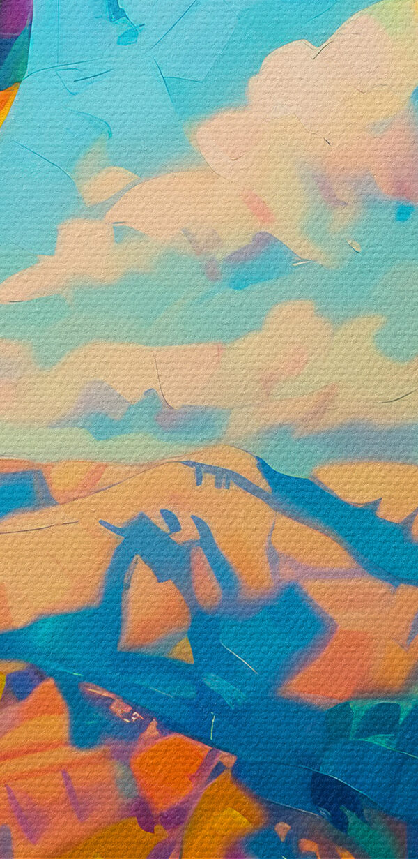Group of hot air balloons in the sky