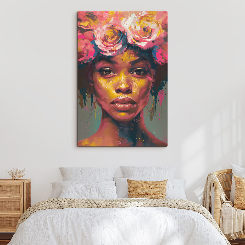 Woman with flowers in her hair