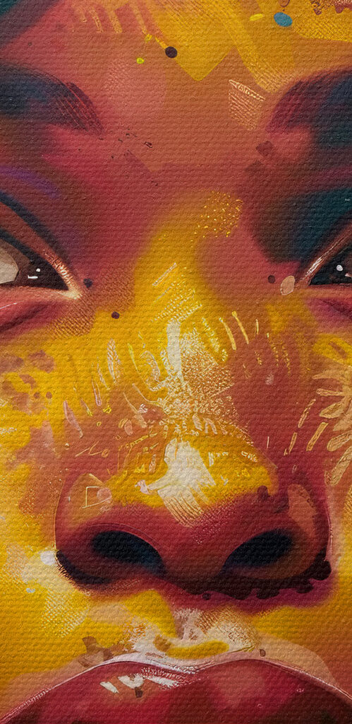 Woman with flowers in her hair