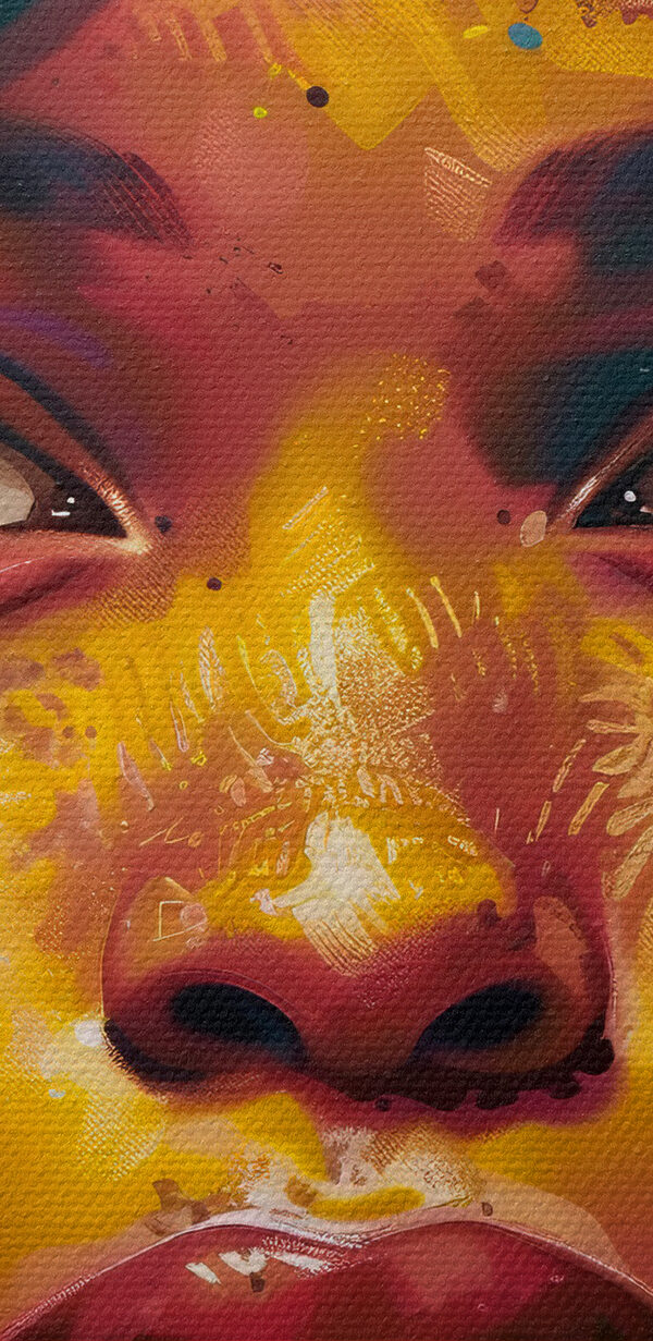 Woman with flowers in her hair