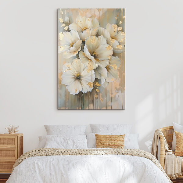 Elegant petals with metallic accents Elegant petals with metallic accents