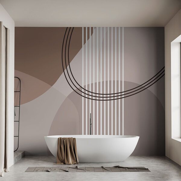 Sfondo marrone e bianco con linee e cerchi Sfondo marrone e bianco con linee e cerchi