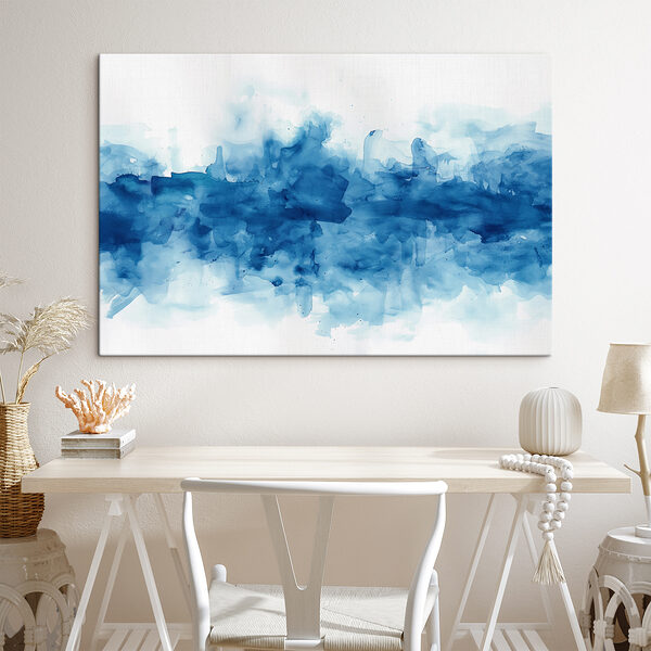 Quadri Quadri Acquerello blu e bianco (COD: s39954)