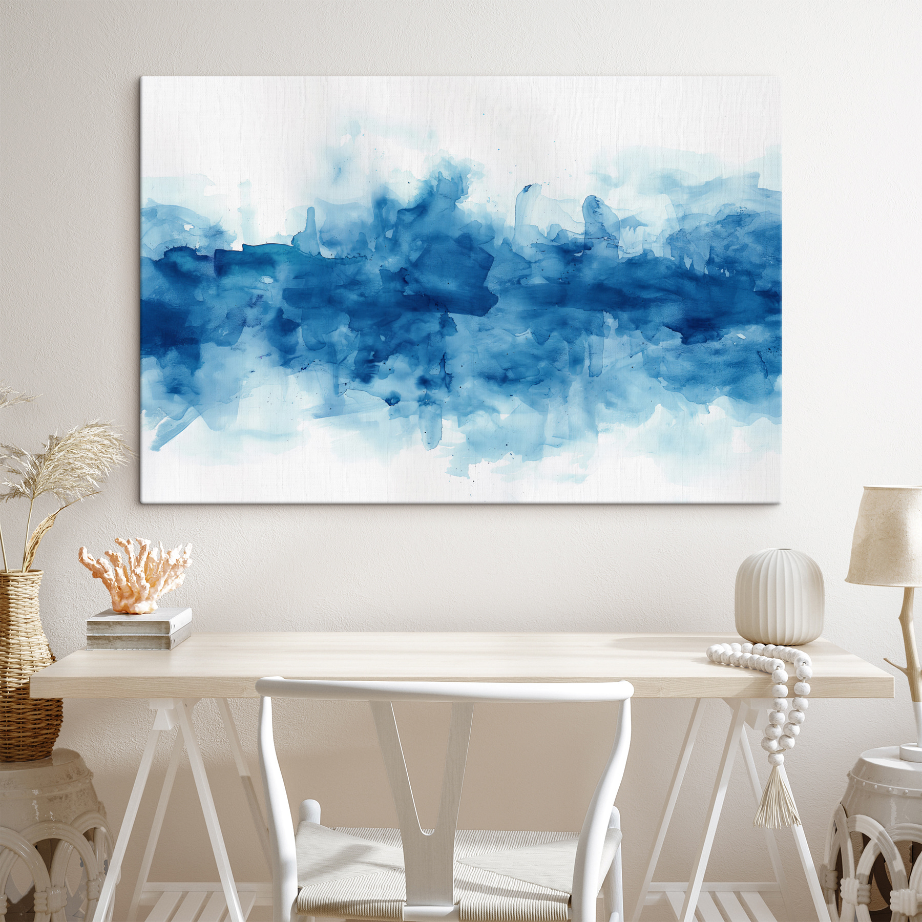 Blue and white watercolor Blue and white watercolor