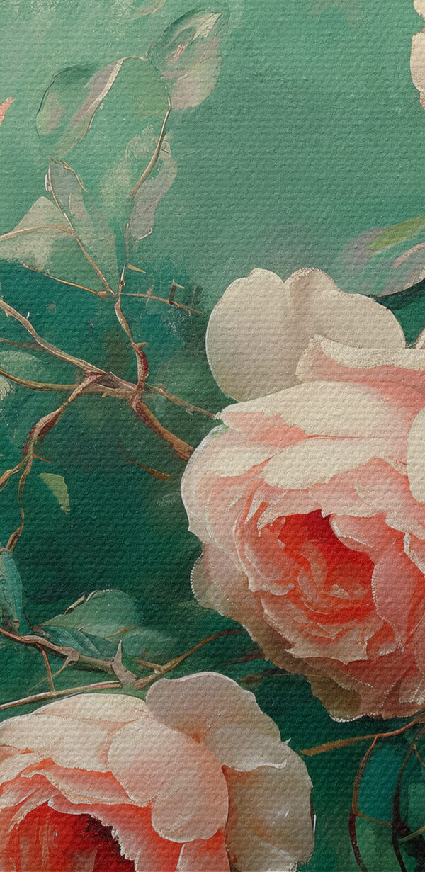 Painting of pink flowers
