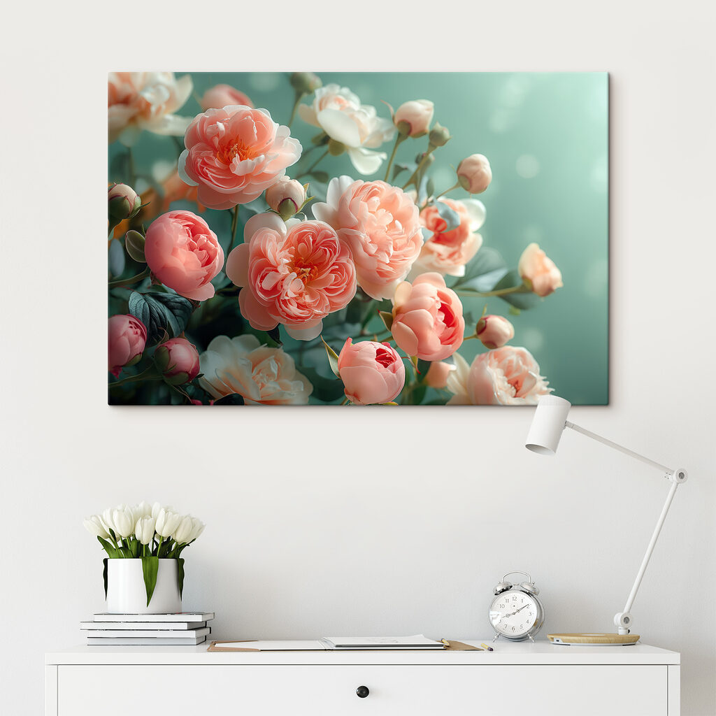Group of pink and white flowers