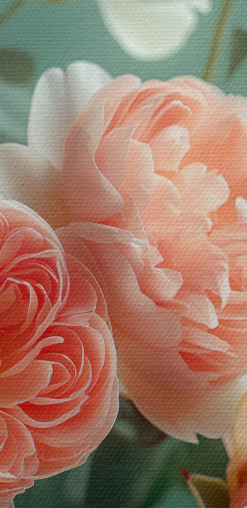 Group of pink and white flowers