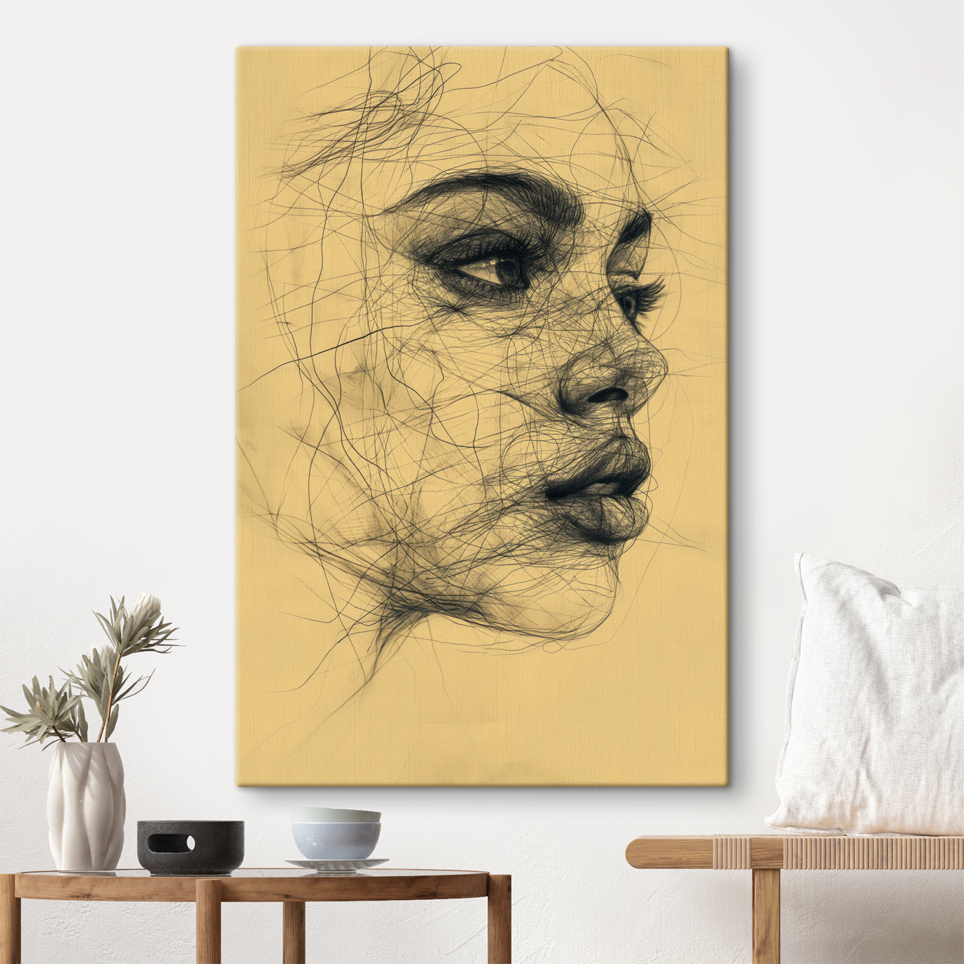 Drawing of a woman's face