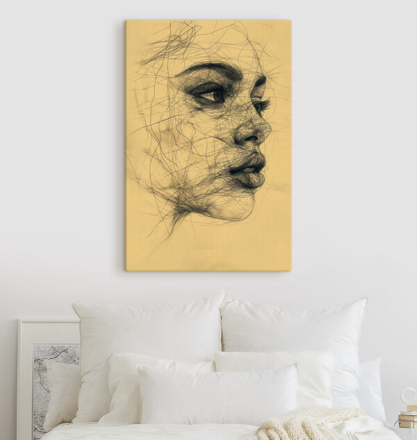 Drawing of a woman's face