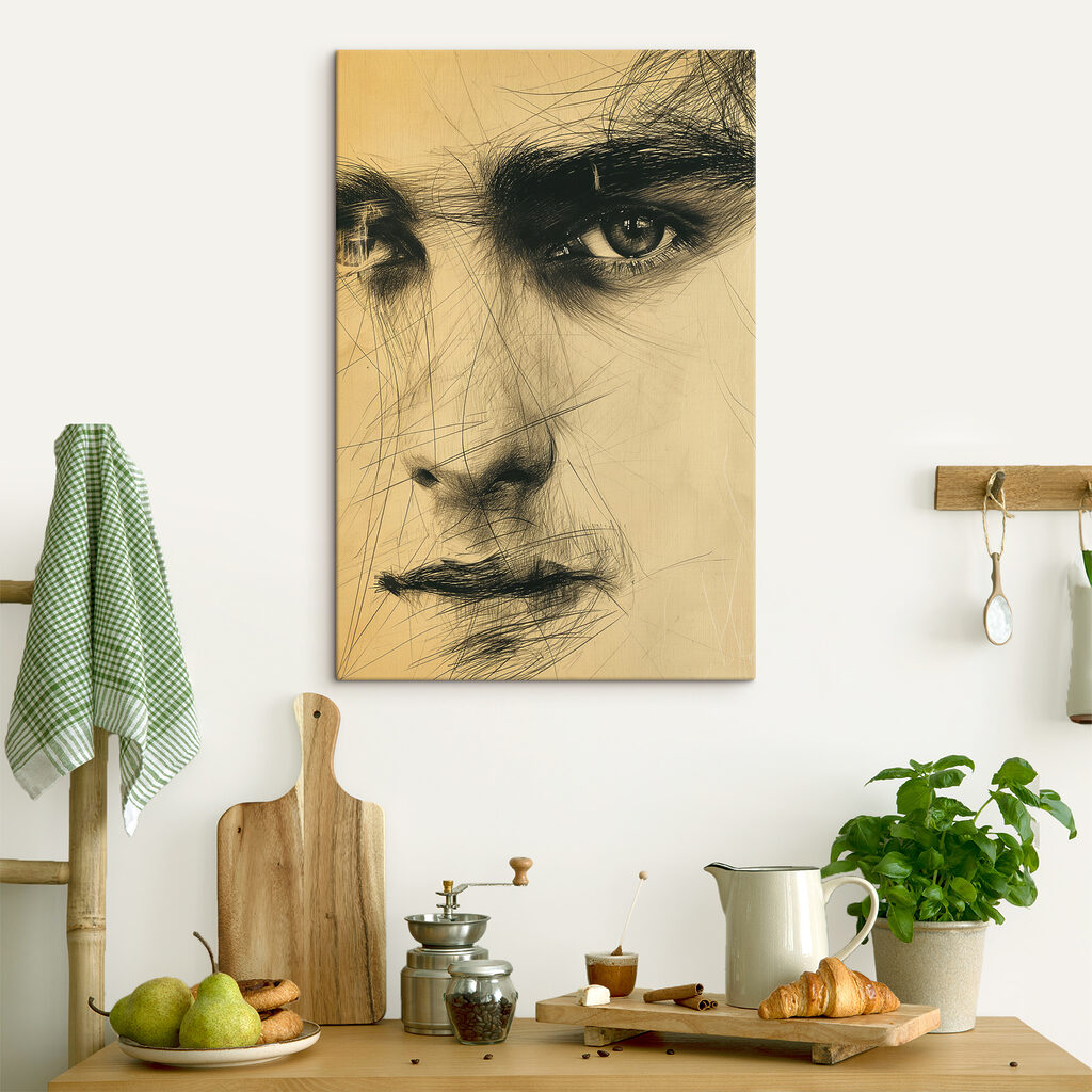 Intense gaze filled with emotion
