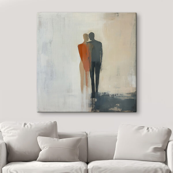 Painting of a couple of people Painting of a couple of people