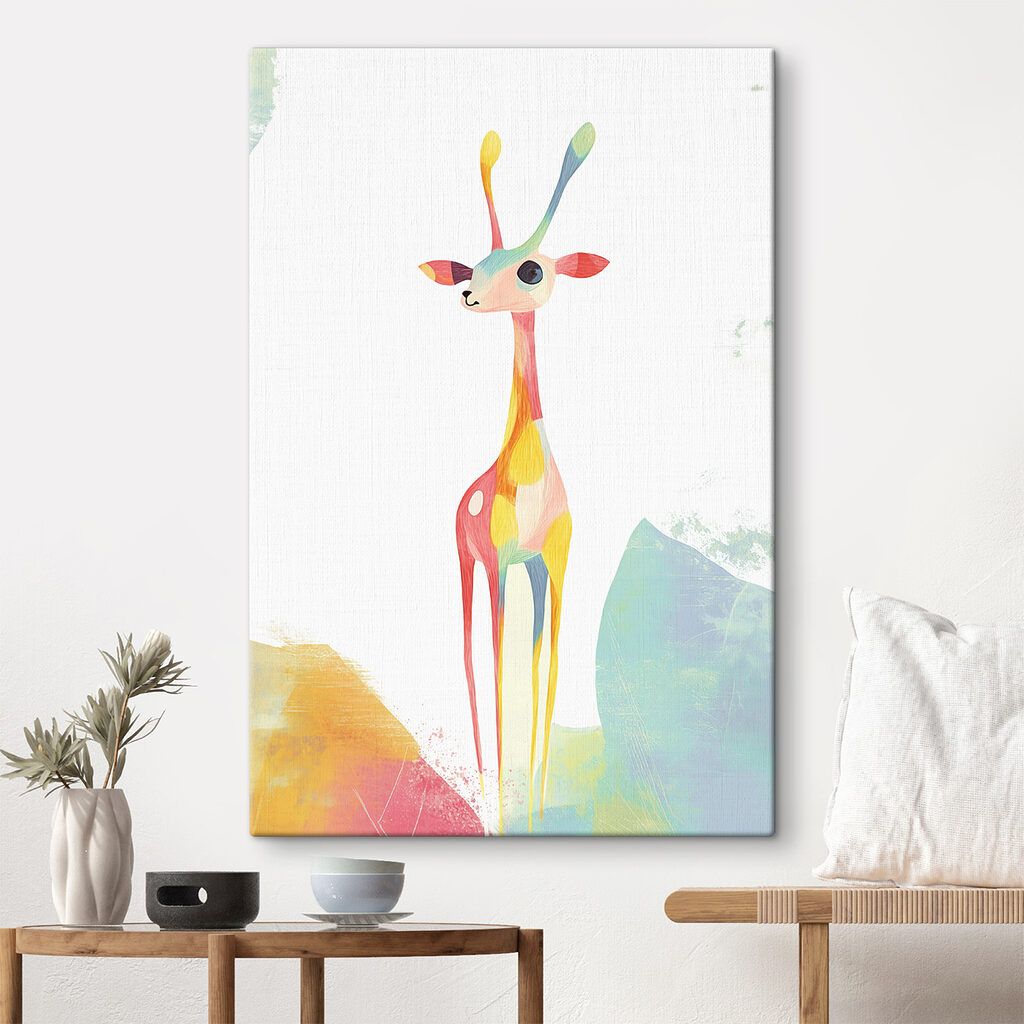 Cartoon giraffe with long horns Cartoon giraffe with long horns