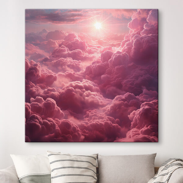 Quadri Quadri Nuvole rosa e il sole (COD: s39970)