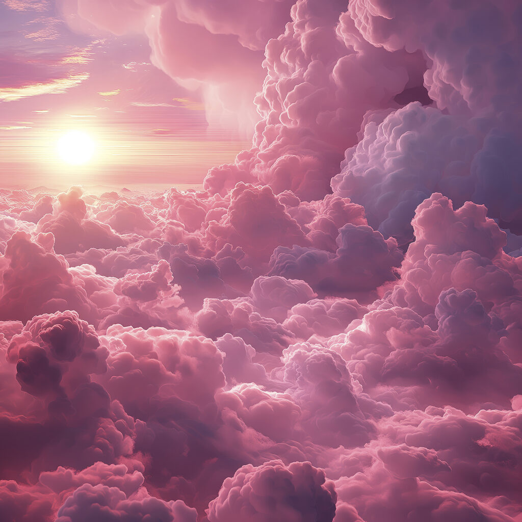 Pink clouds and the sun Pink clouds and the sun