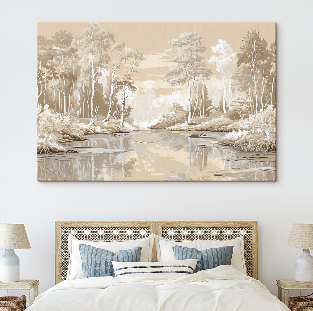 River with trees and plants