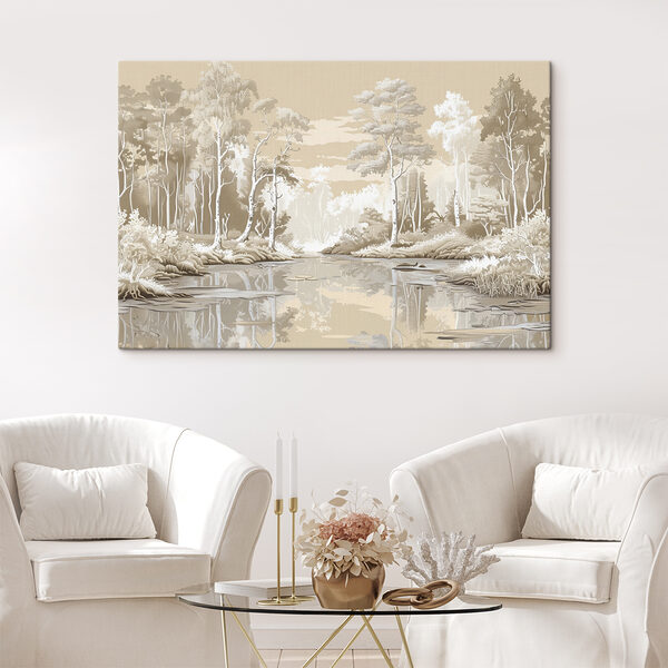 River with trees and plants