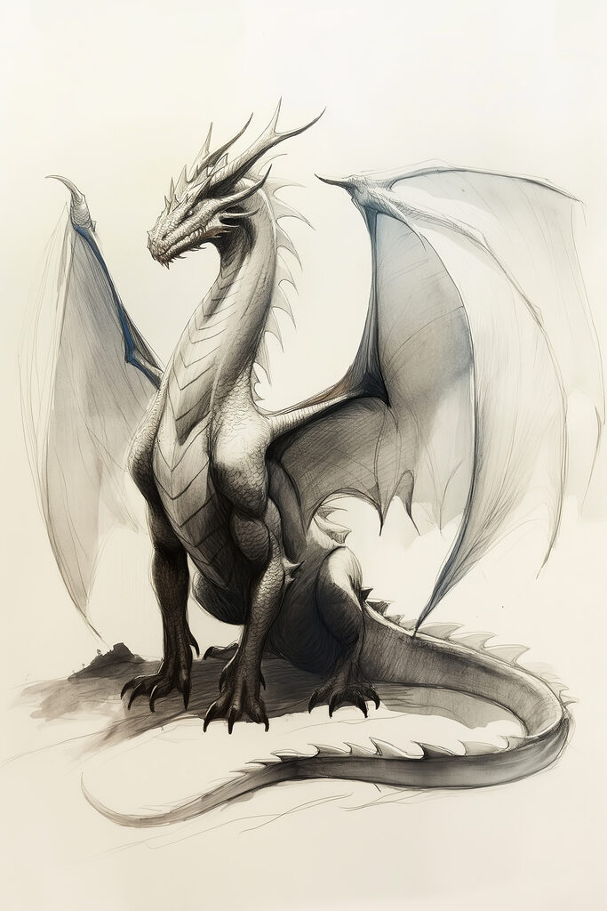 Drawing of a dragon
