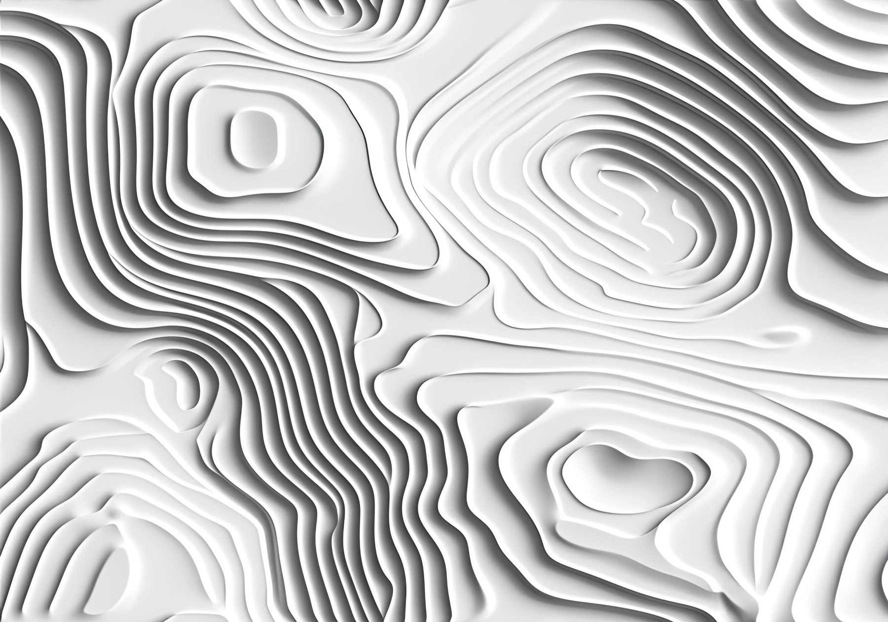 White surface with lines and shapes