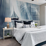 Carta da parati Barca a vela in uno specchio d'acqua