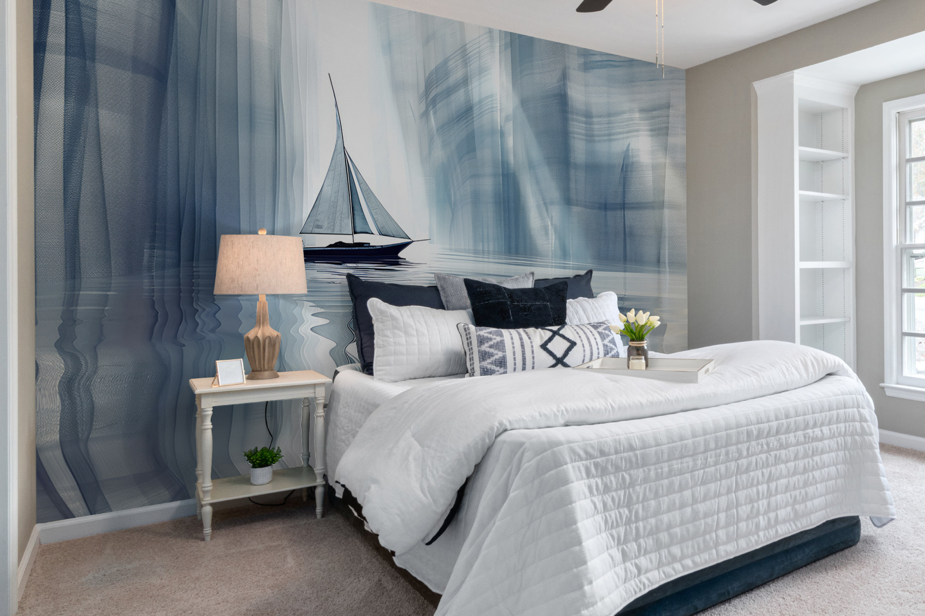 Sailboat in a body of water