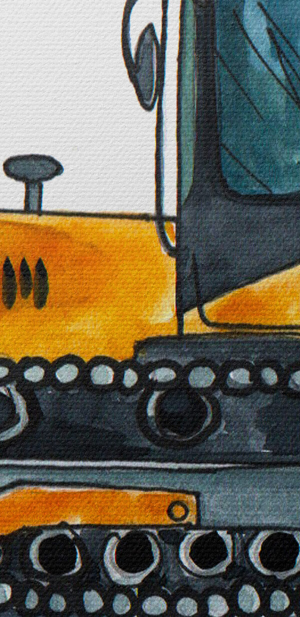 Yellow bulldozer with a bucket Yellow bulldozer with a bucket