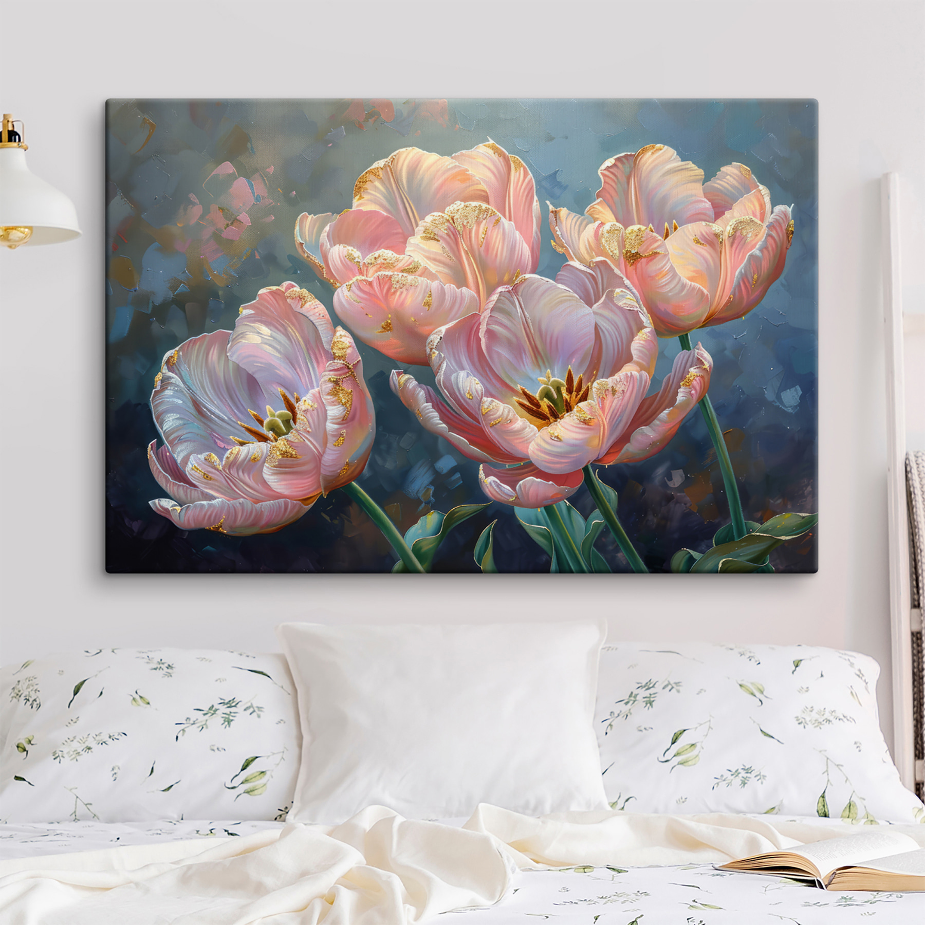 Group of pink tulips