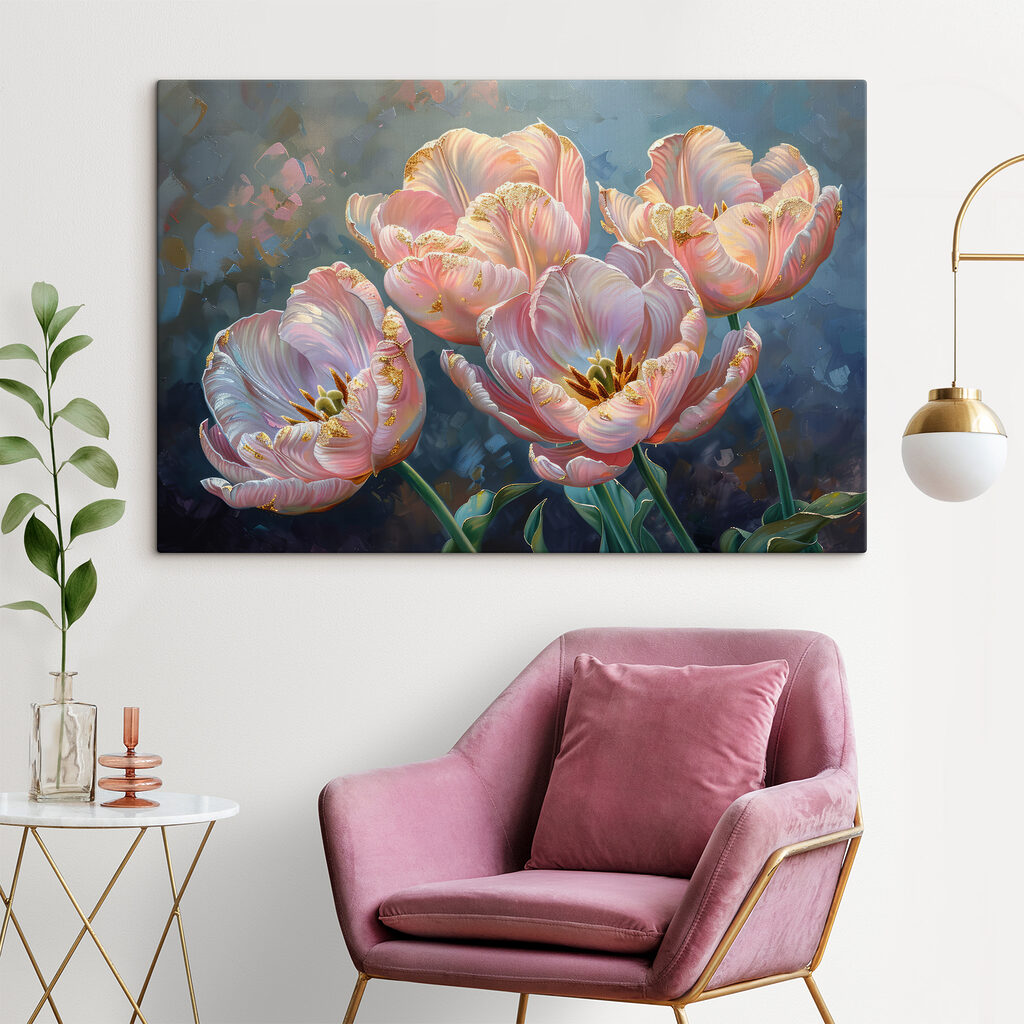 Group of pink tulips