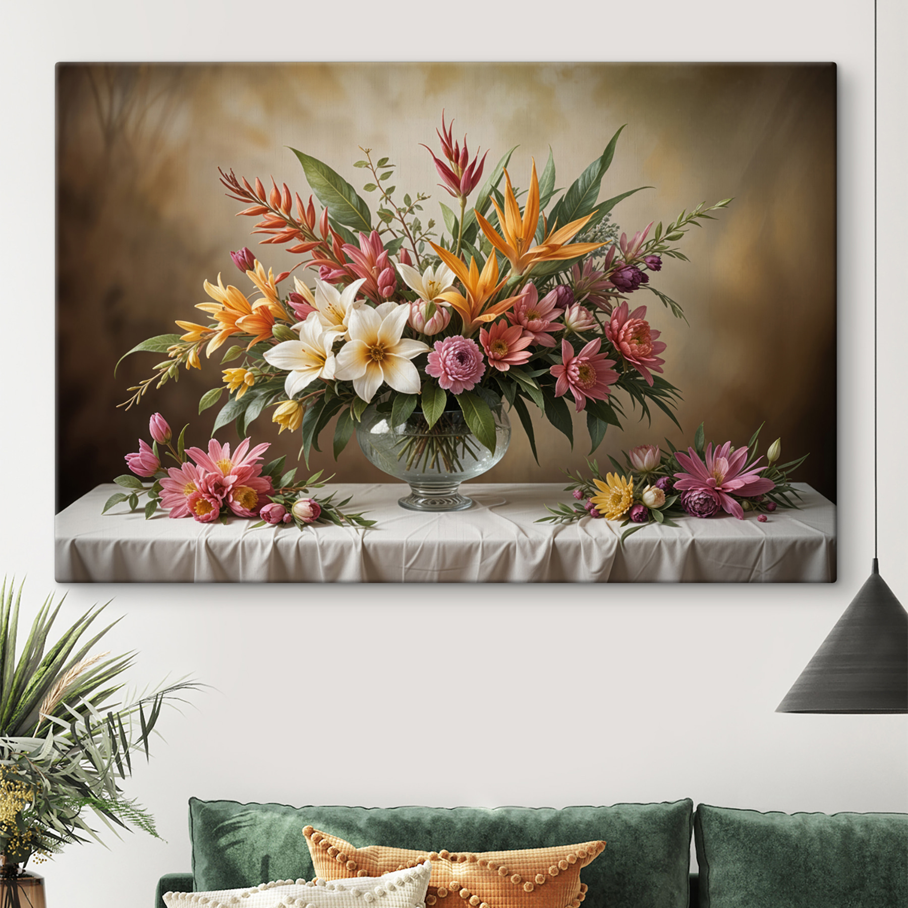 Vase of flowers on a table