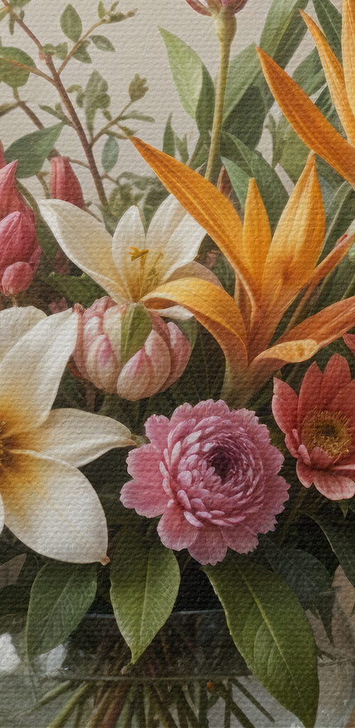Vase of flowers on a table