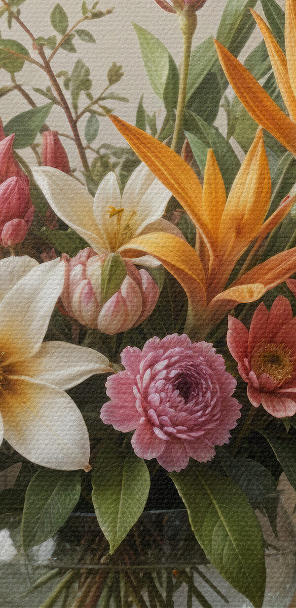 Vase of flowers on a table