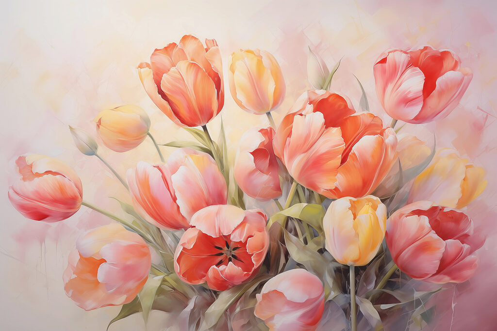Pittura di fiori su sfondo bianco Pittura di fiori su sfondo bianco